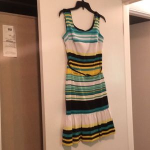Dress Barn Summer Striped Sleeveless Dress